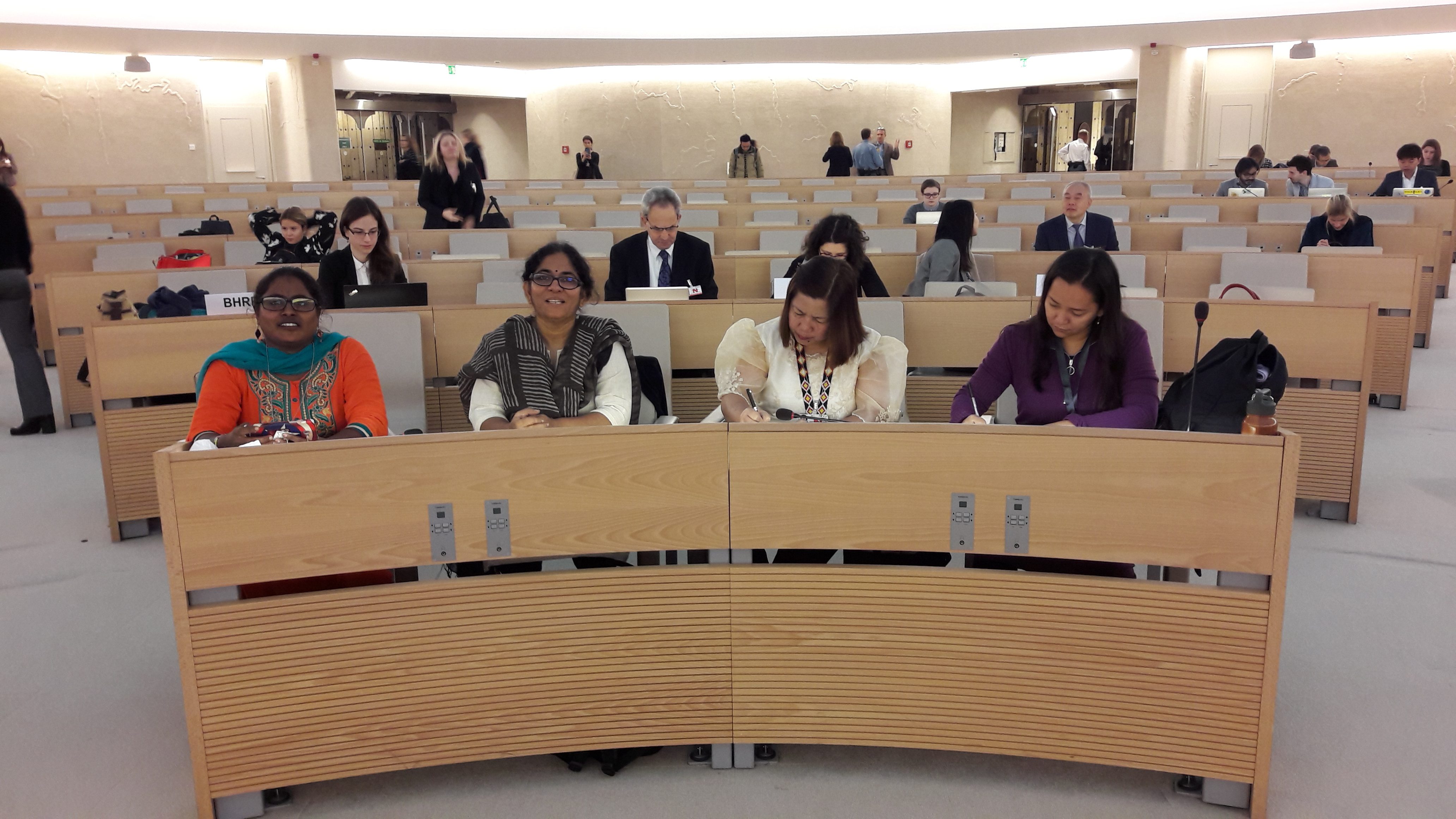 WAMA representatives from India and the Philippines in the Forum for Business and Human Right, November 2019 Geneva